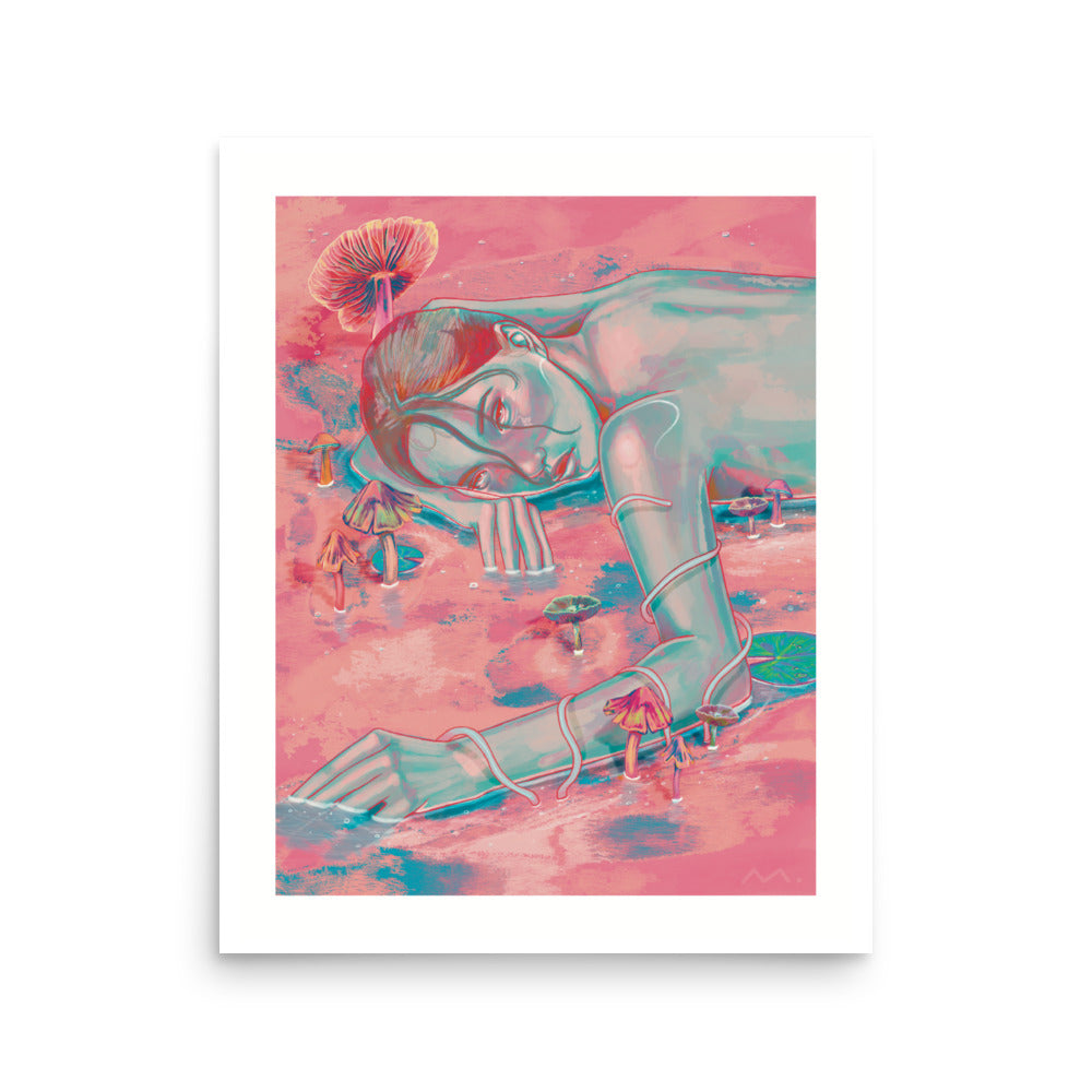 "Mushroom Girl" Art Print