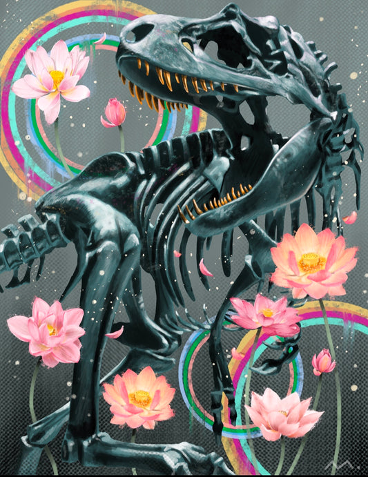 Lotus-Rex Art Print (2021)